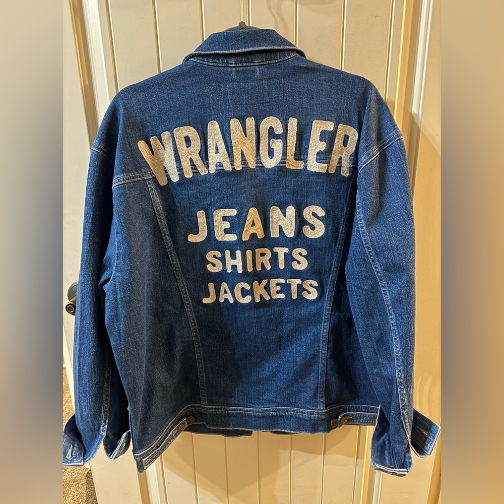 Wrangler Anti Fit Denim Jacket with Writing